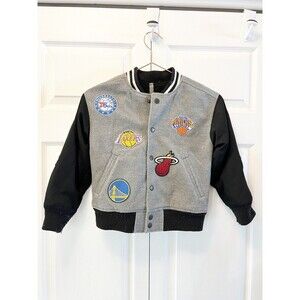 Abercrombie &‎ Fitch Kids Jacket NBA Logo Patches Letterman Size 5/6